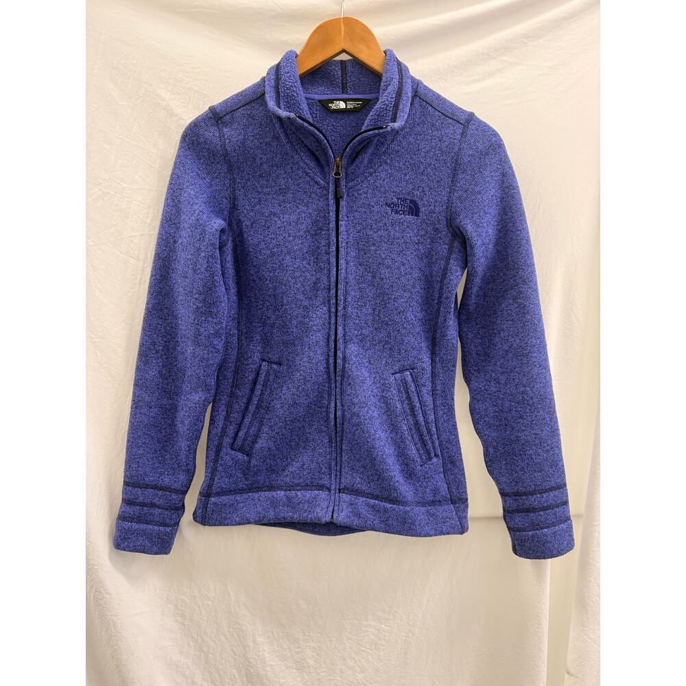 The North Face Womens Purple Heather Fleece Jacket XS Scrubs Hospital Winter